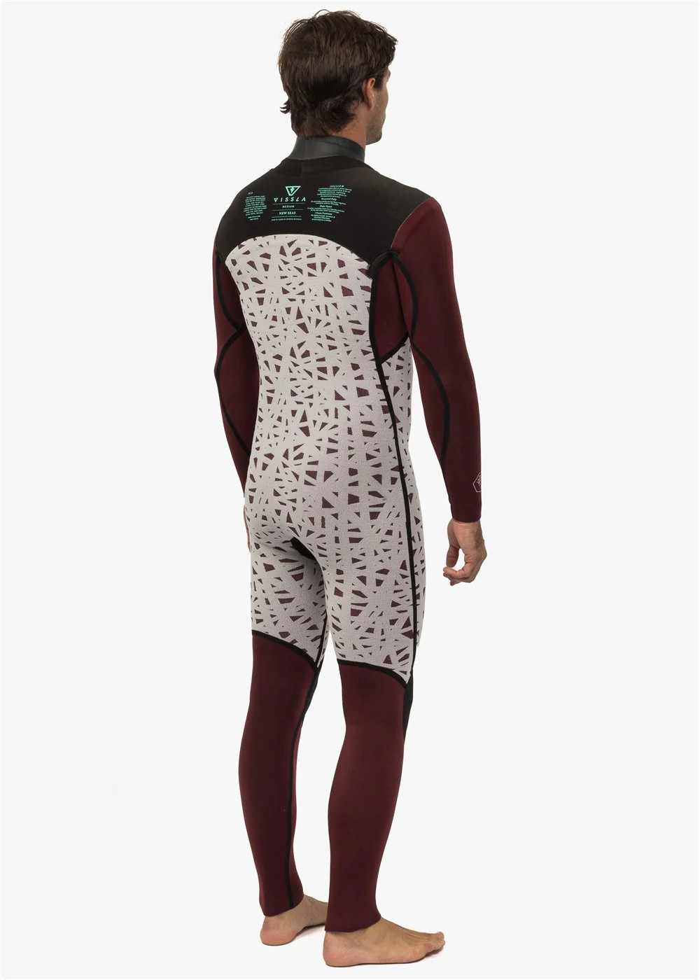 New Seas 3-2 U-Zip Wetsuit, BLK - Image 3