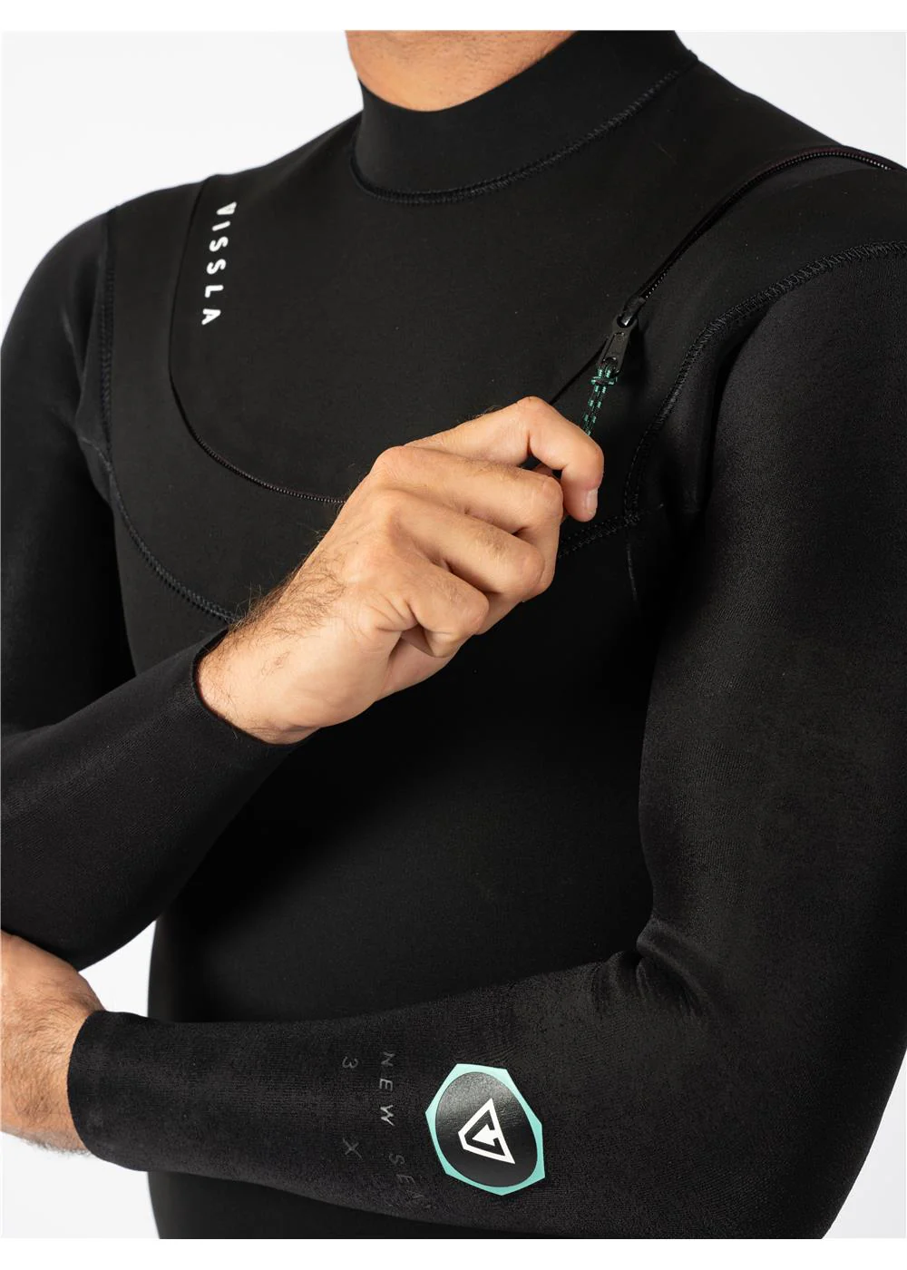 New Seas 3-2 U-Zip Wetsuit, GRA - Image 8