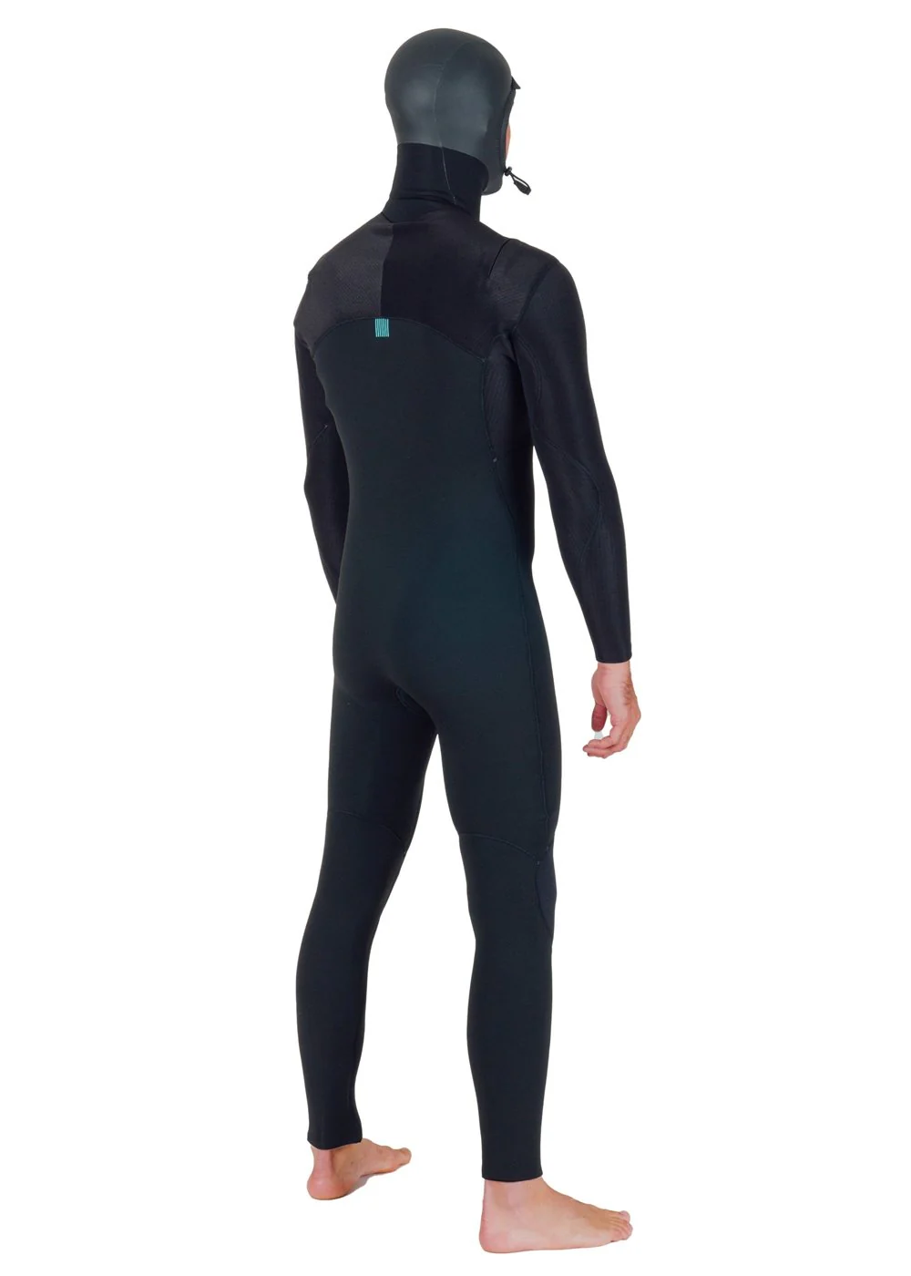 New Seas 6-5 Hooded U-Zip Wetsuit - BLK - Image 11
