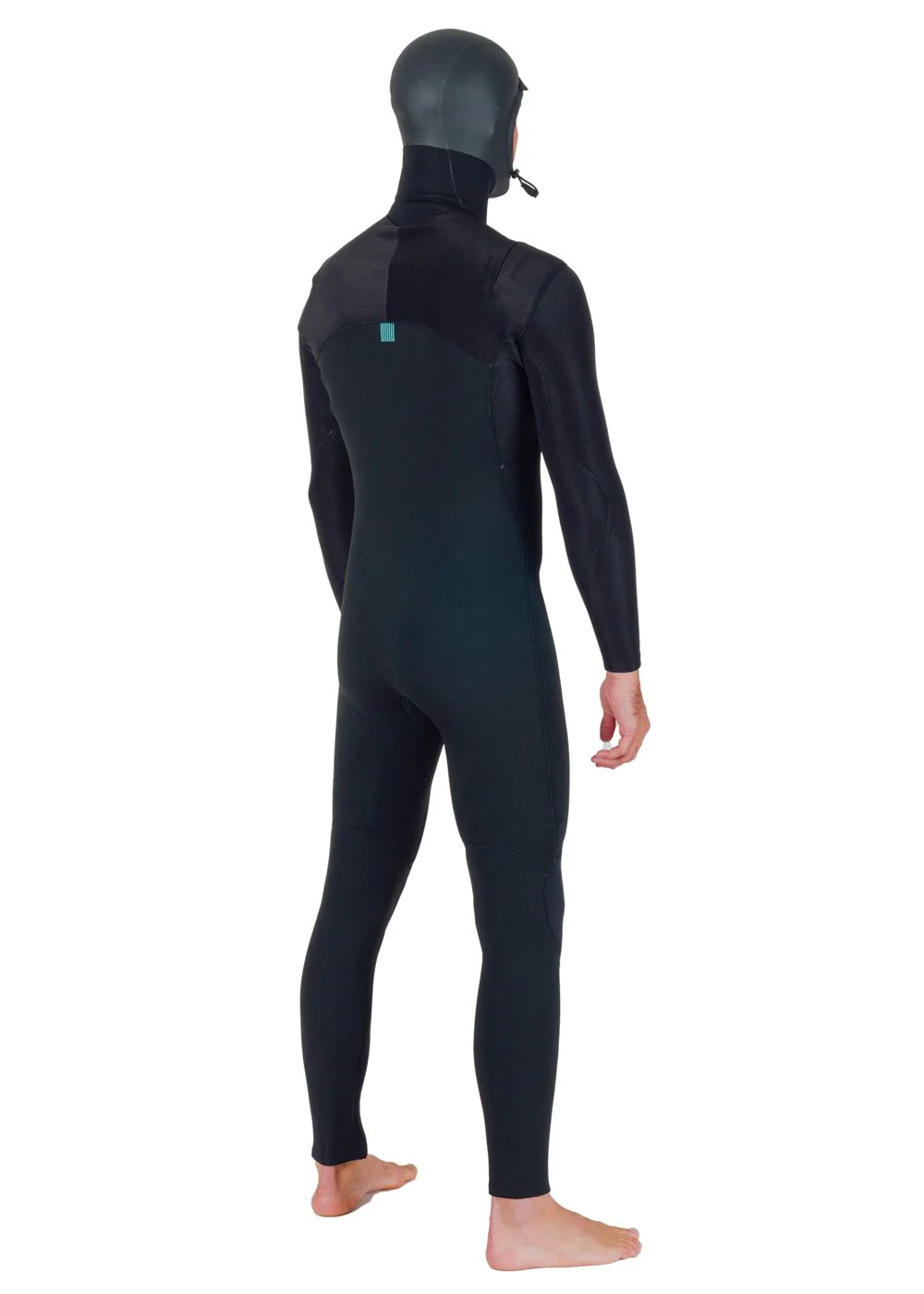 New Seas 6-5 Hooded U-Zip Wetsuit - BLK - Image 12