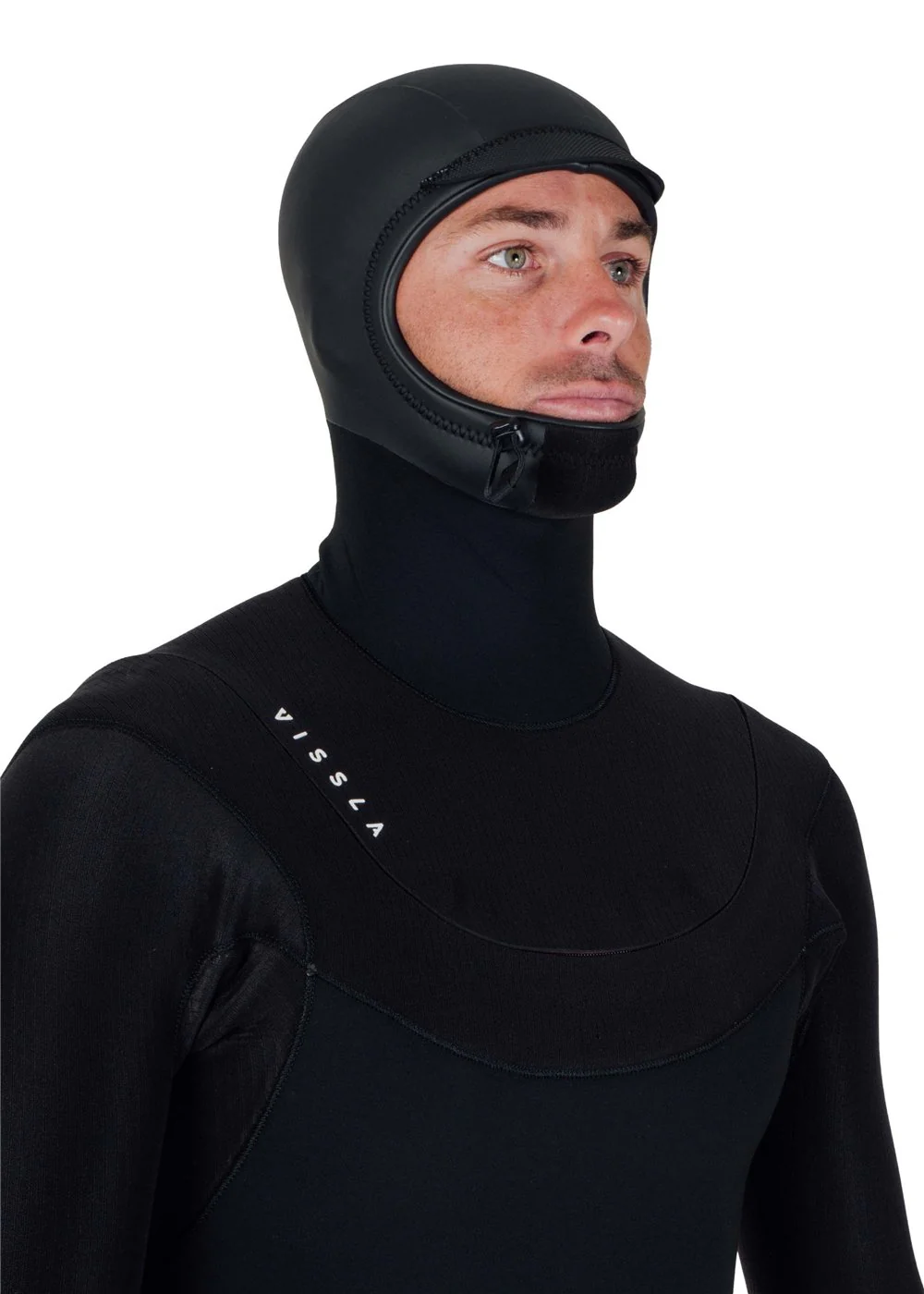 New Seas 6-5 Hooded U-Zip Wetsuit - BLK - Image 3