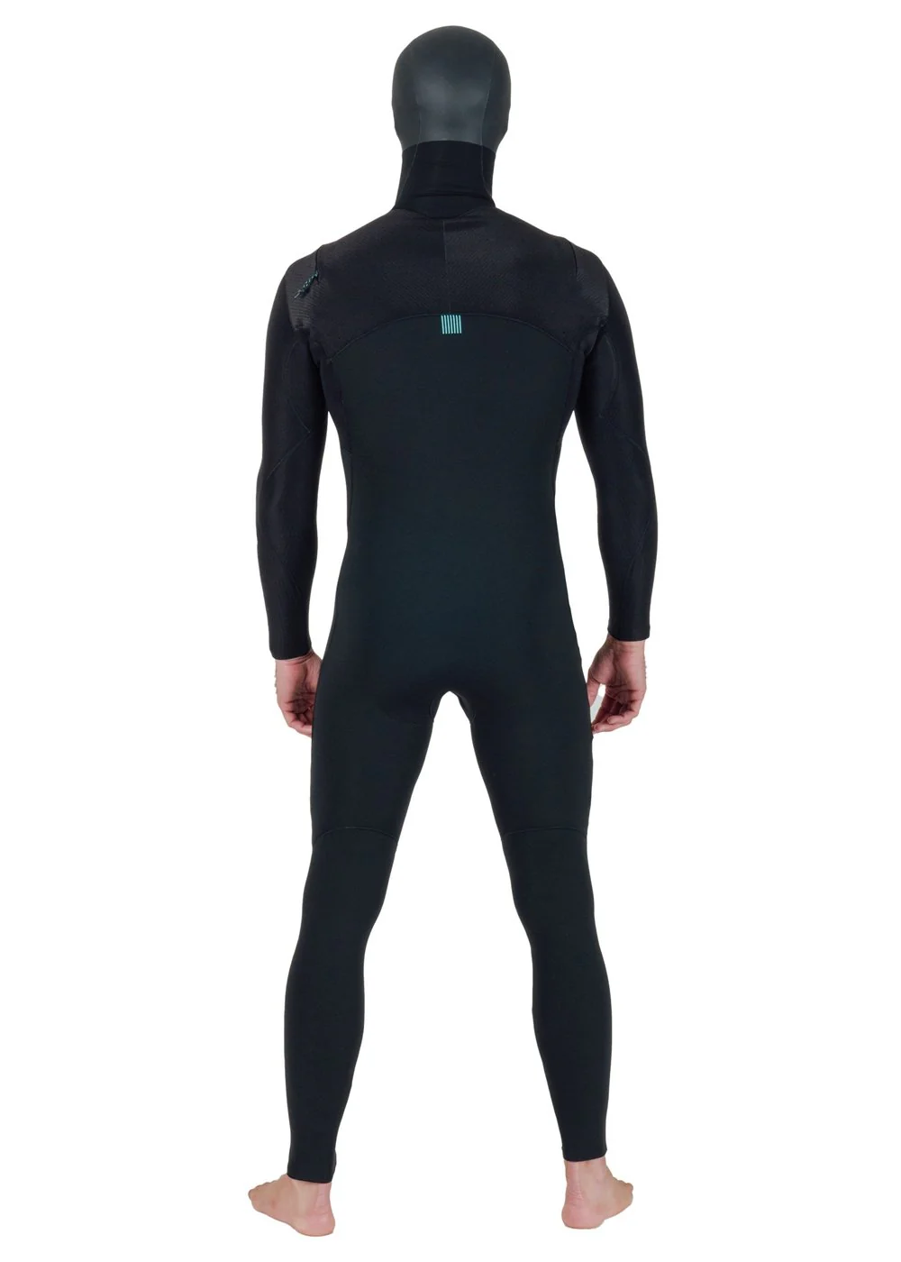 New Seas 6-5 Hooded U-Zip Wetsuit - BLK - Image 9
